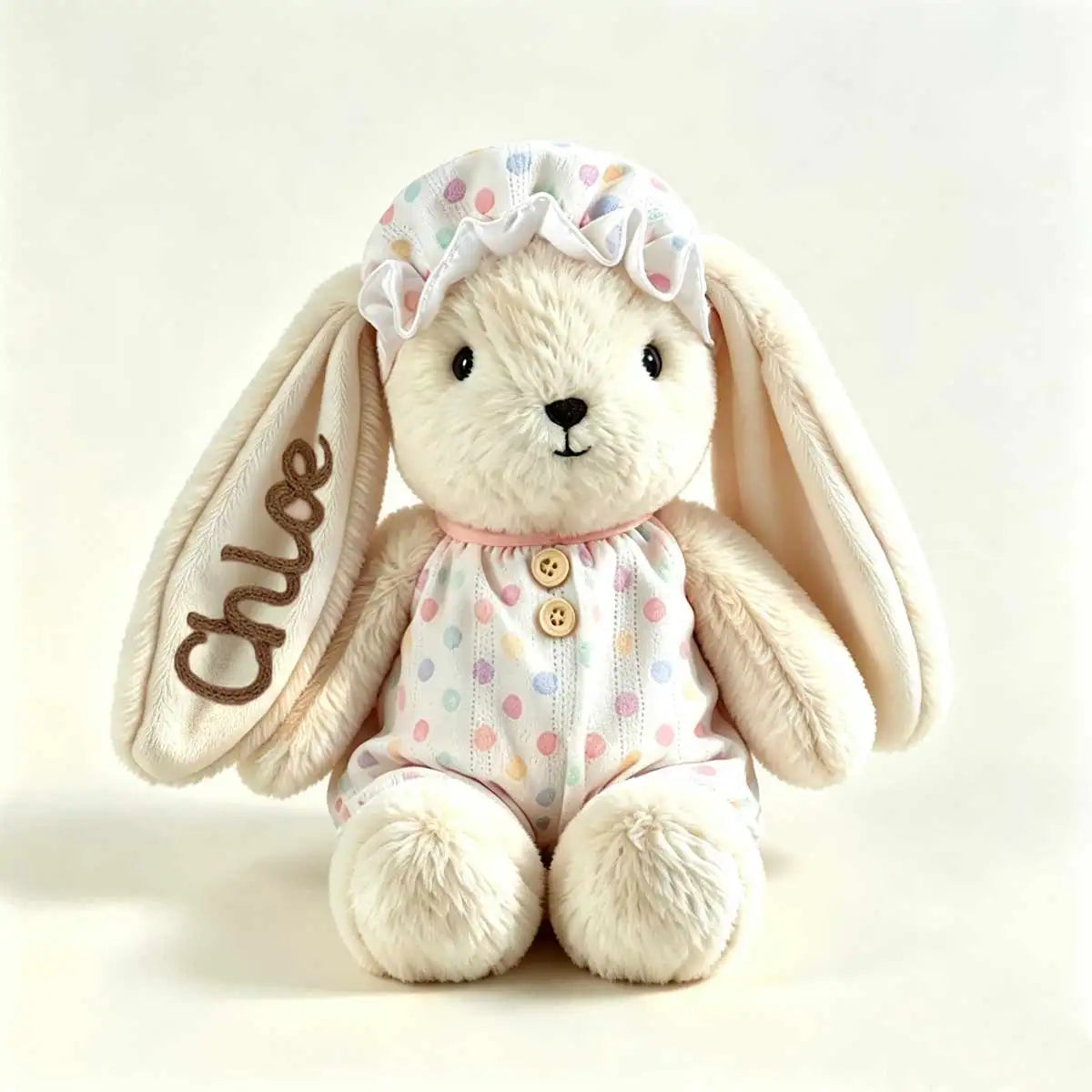Personalized Plush Rabbit, Custom Party Favors, Wedding Favors Hand-Embroidered with Names, Keepsake or Birthday Gifts, and Holi