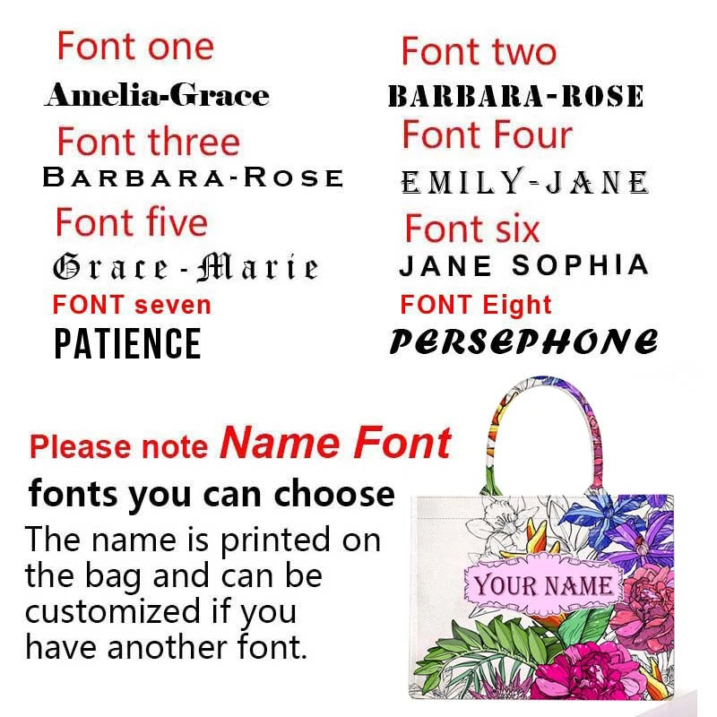 Personalised Large Capacity Canvas Tote Travel Bag