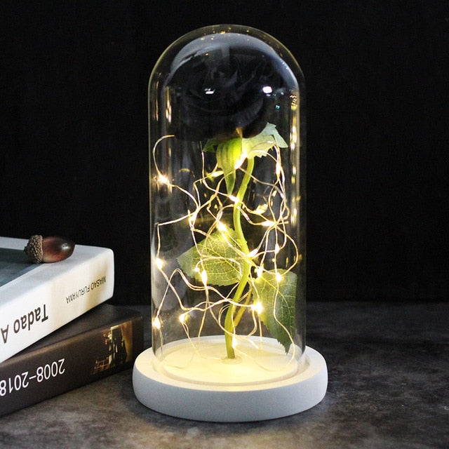 LED Rose Dome With Fairy Lights