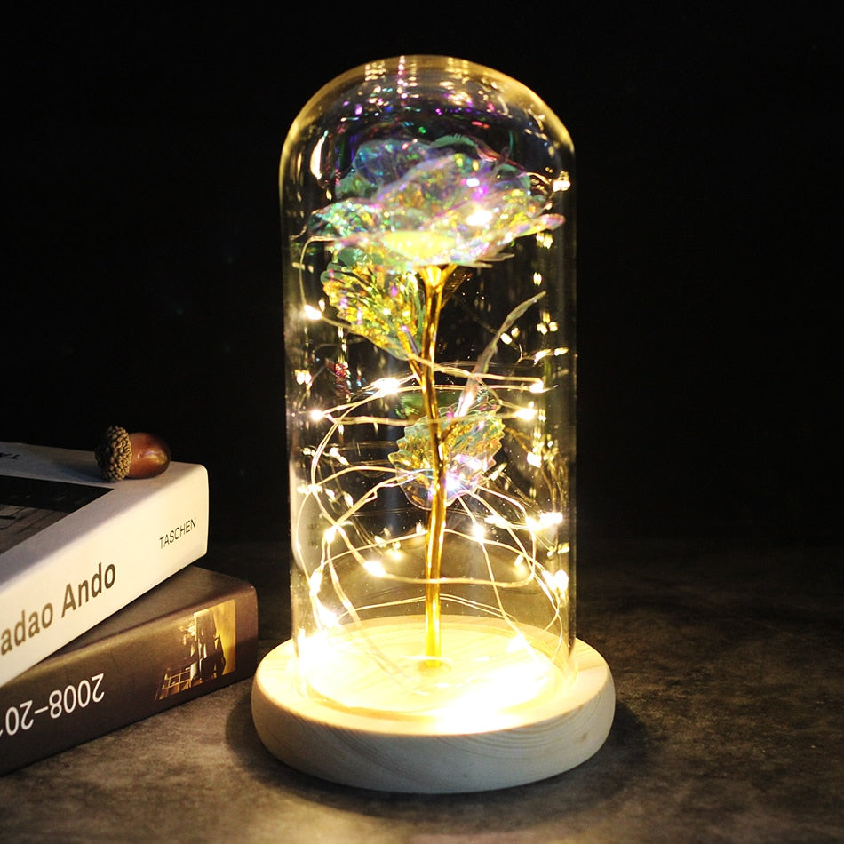 LED Rose Dome With Fairy Lights
