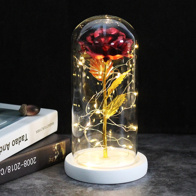 LED Rose Dome With Fairy Lights