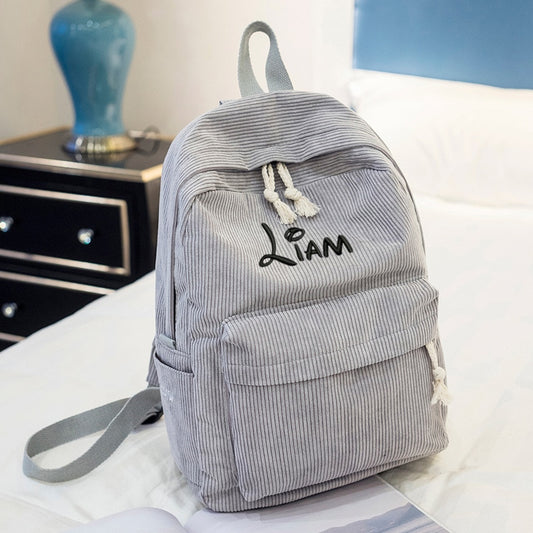 Personalised Customised Embroidered Backpack Bag