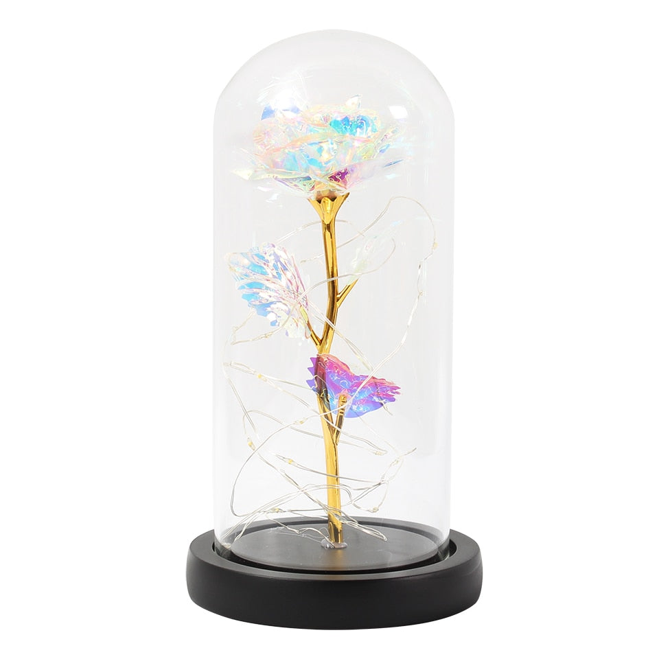 LED Rose Dome With Fairy Lights