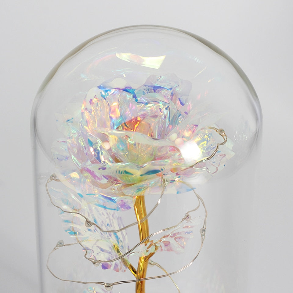 LED Rose Dome With Fairy Lights