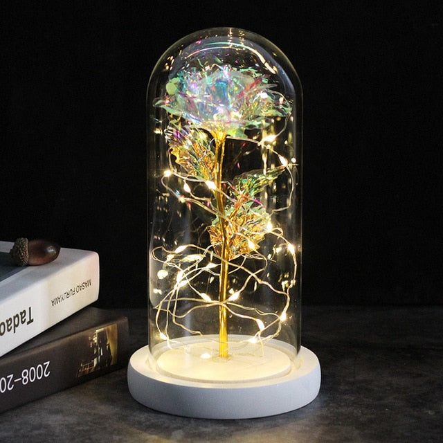 LED Rose Dome With Fairy Lights