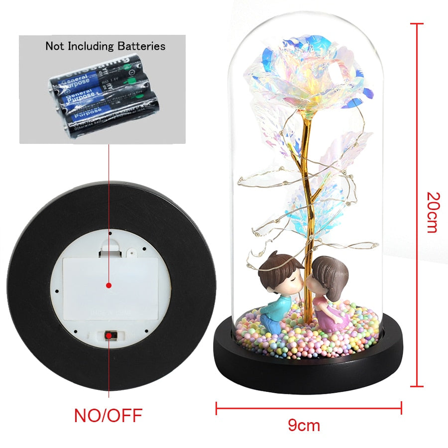 LED Rose Dome With Fairy Lights