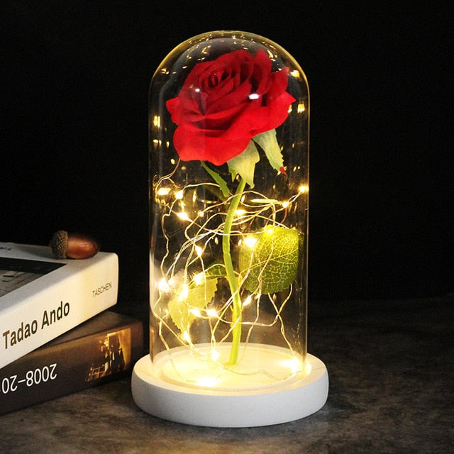 LED Rose Dome With Fairy Lights