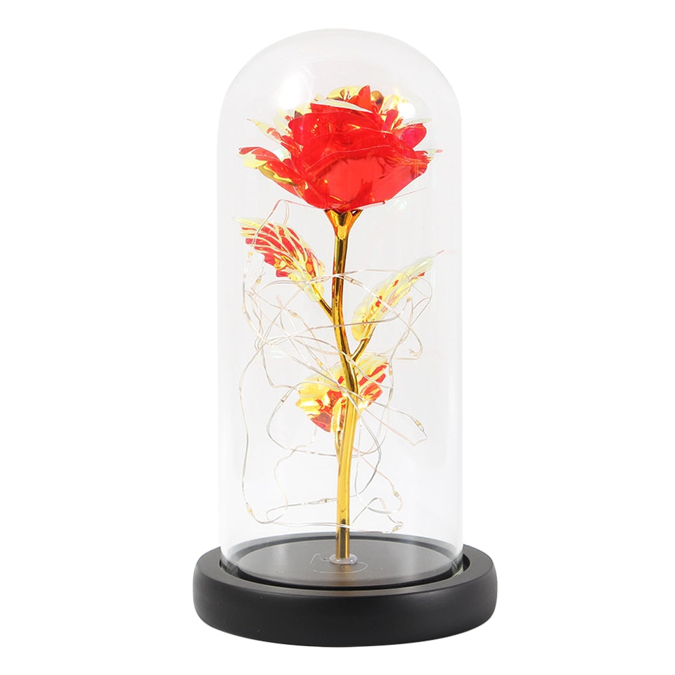 LED Rose Dome With Fairy Lights