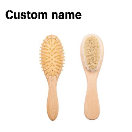 Personalised Baby Girl Comb Bath Wooden Set