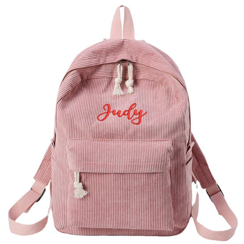 Personalised Customised Embroidered Backpack Bag