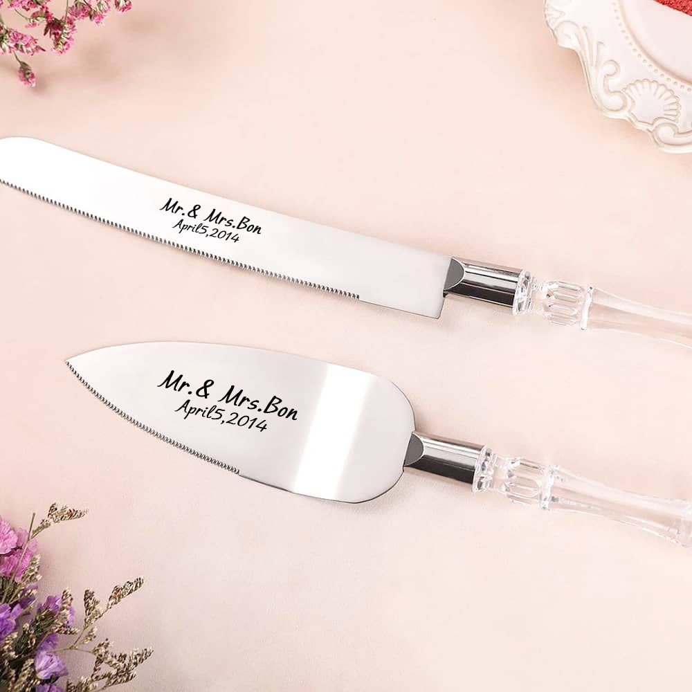 Personalised Wedding Cake Knife Set