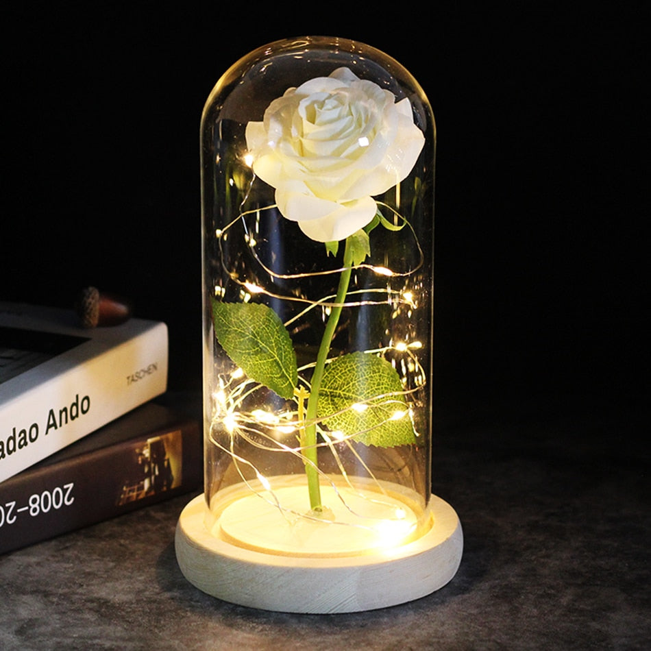LED Rose Dome With Fairy Lights