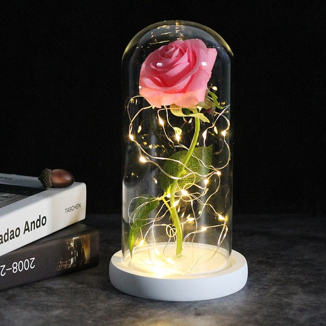 LED Rose Dome With Fairy Lights