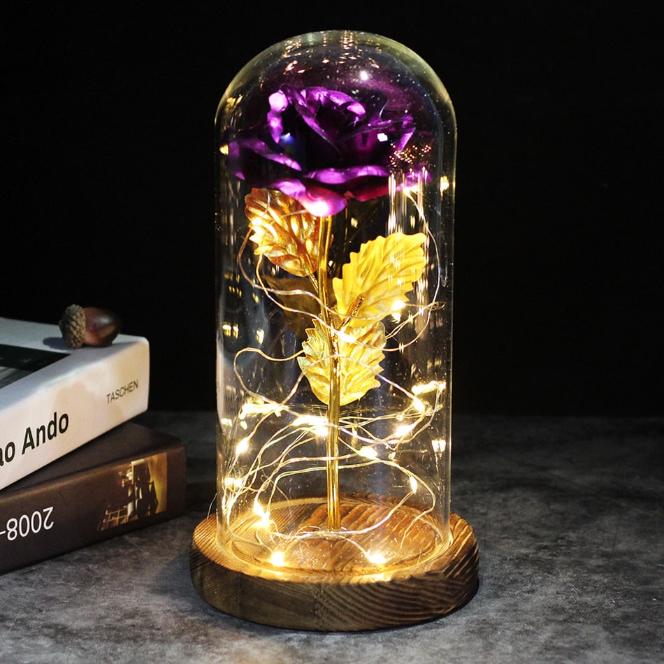 LED Rose Dome With Fairy Lights