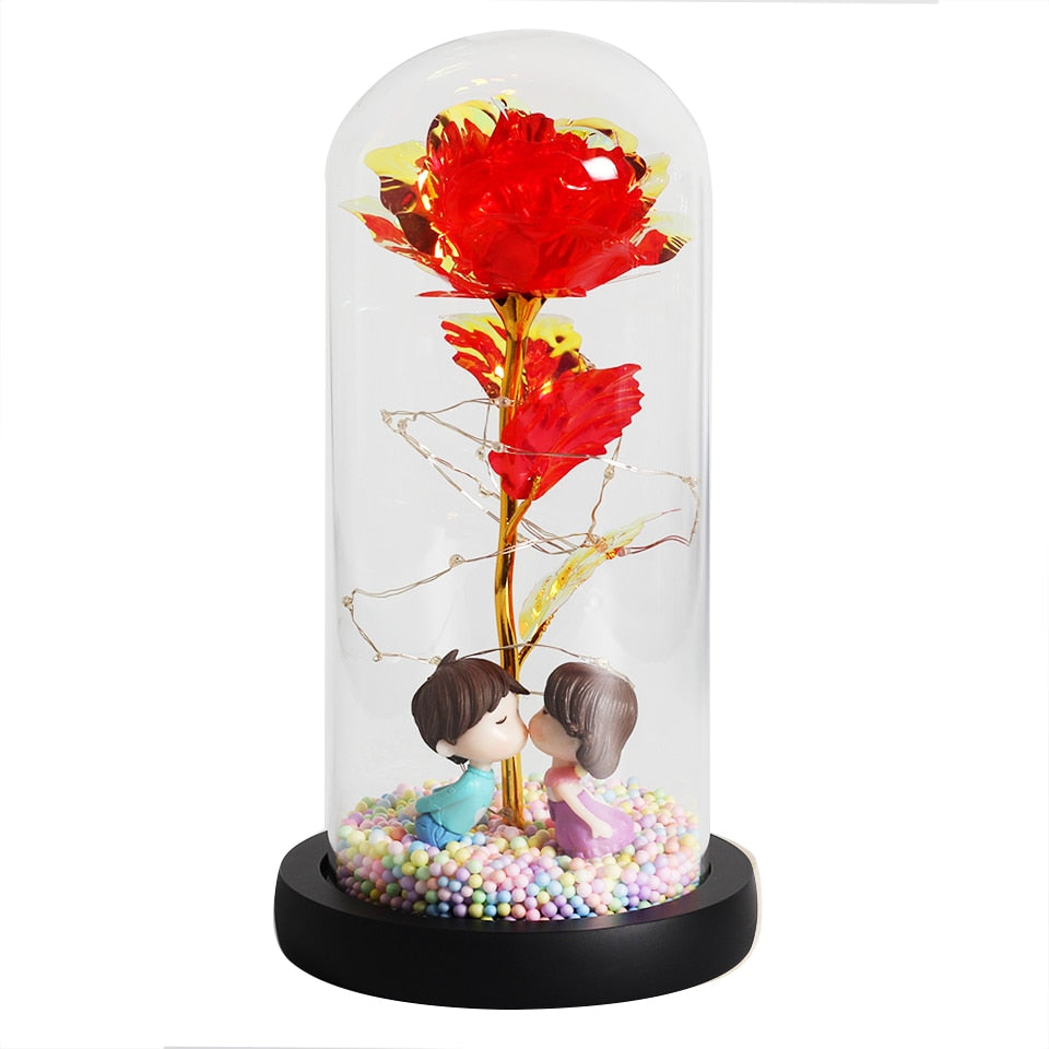 LED Rose Dome With Fairy Lights