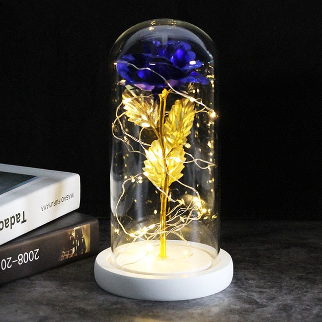 LED Rose Dome With Fairy Lights