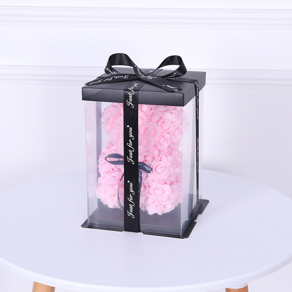 25cm Boxed Flower Rose Teddy Bear