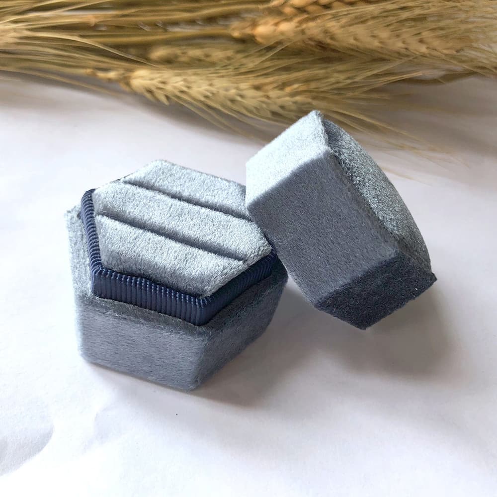 Velvet Ring Box customised Wedding Engagement Ring Box