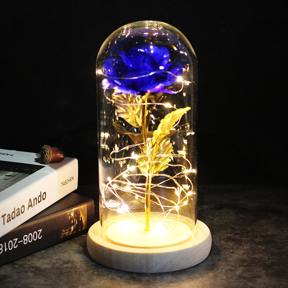 LED Rose Dome With Fairy Lights