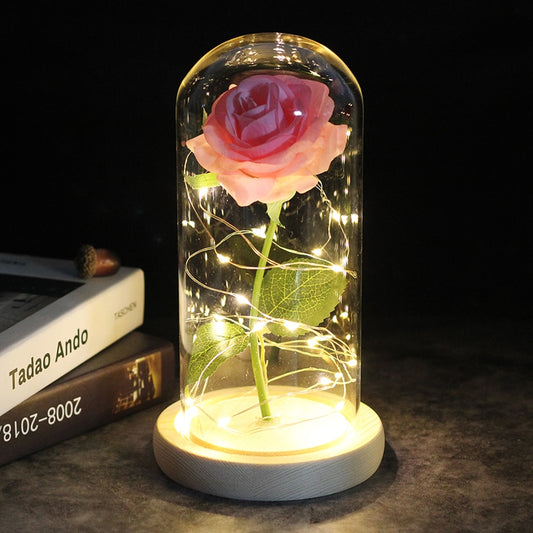 LED Rose Dome With Fairy Lights