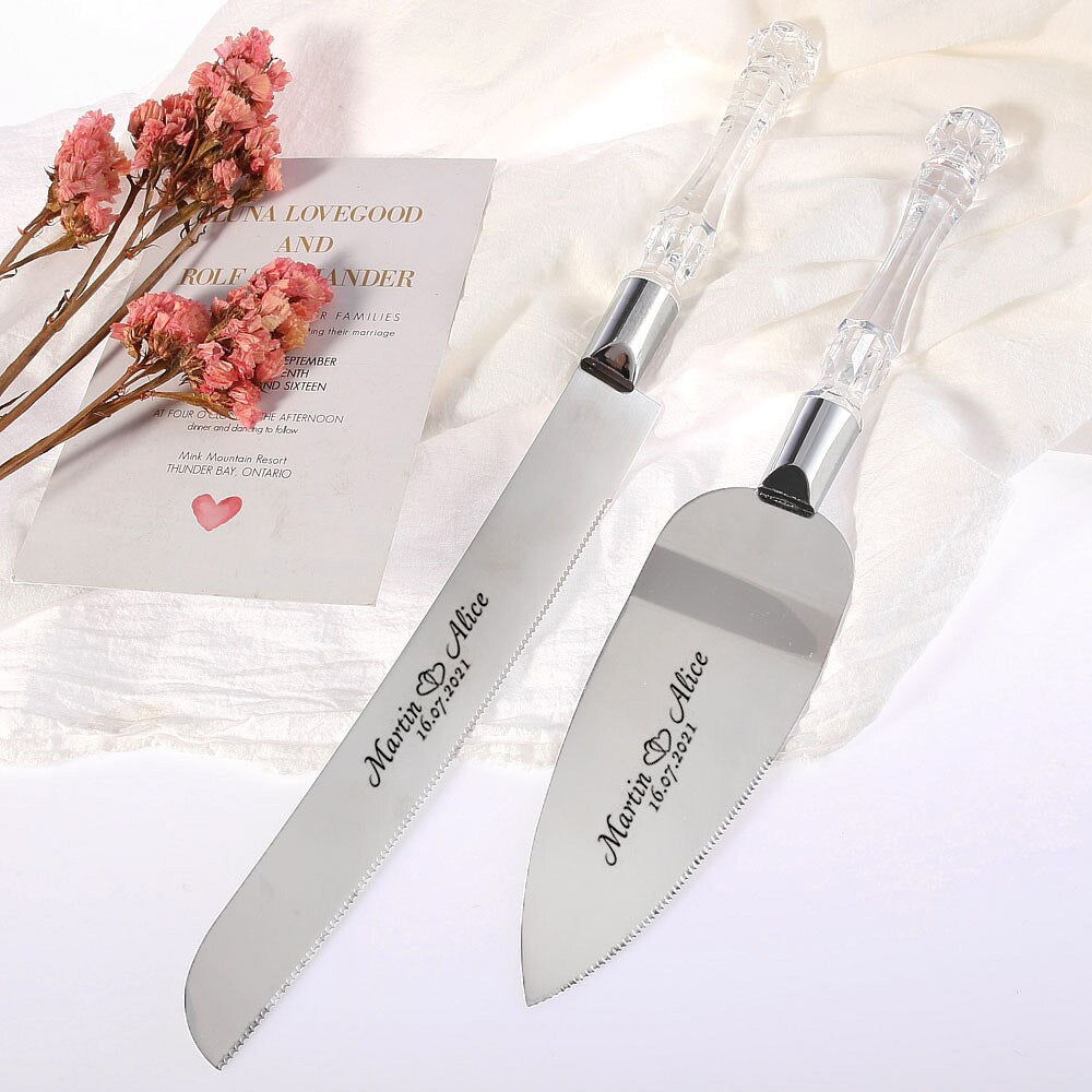 Personalised Wedding Cake Knife Set