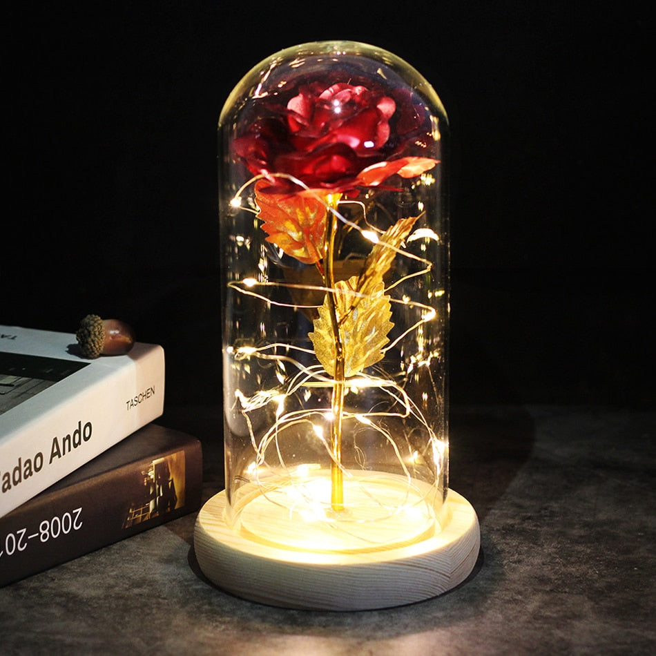 LED Rose Dome With Fairy Lights