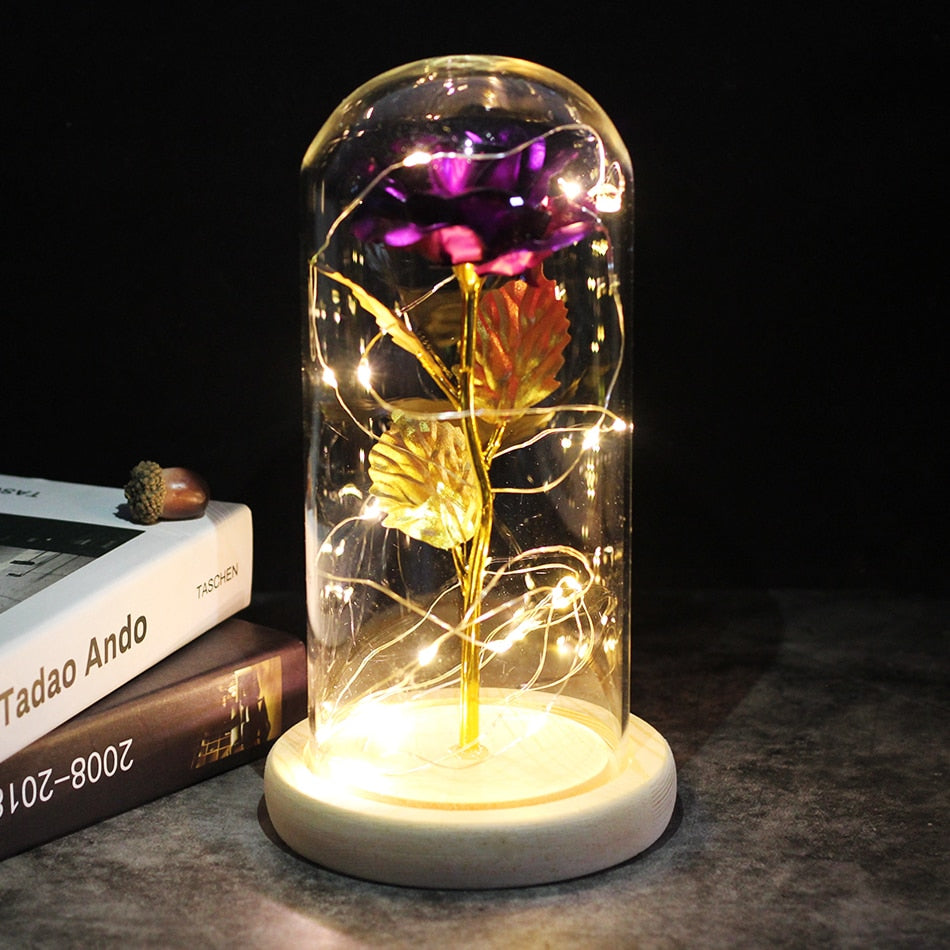 LED Rose Dome With Fairy Lights