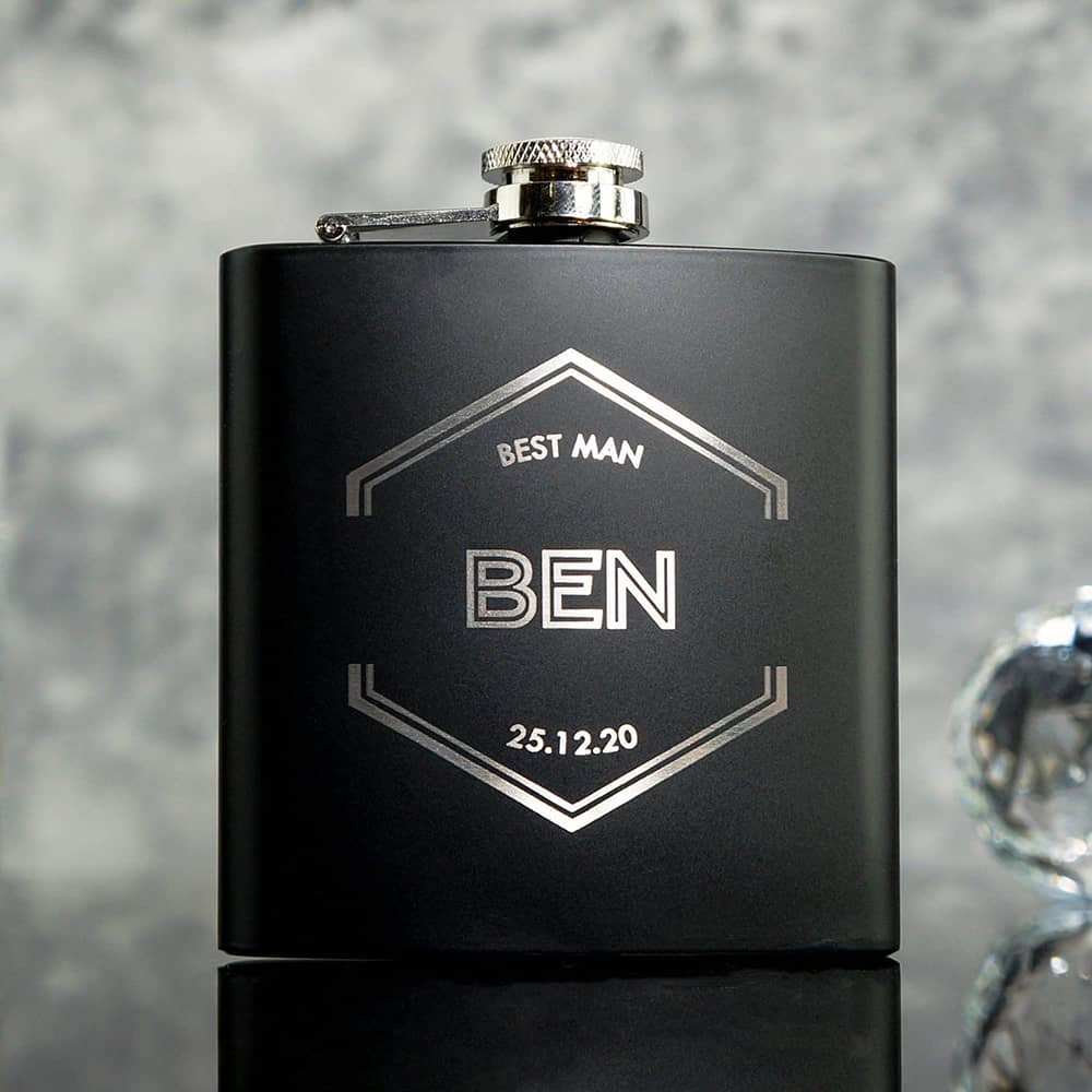Personalised 6OZ Pocket Portable Stainless Steel Hip Flask