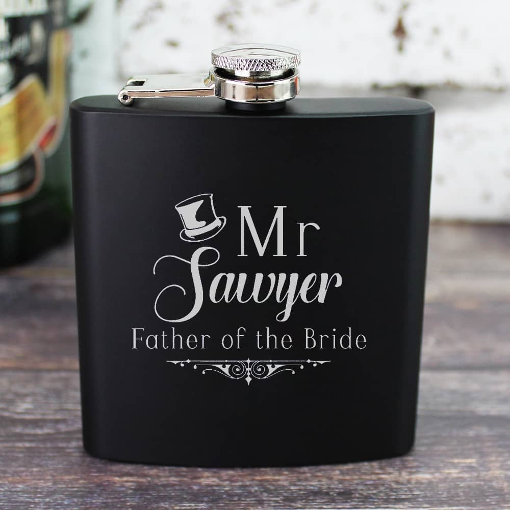 Personalised 6OZ Pocket Portable Stainless Steel Hip Flask