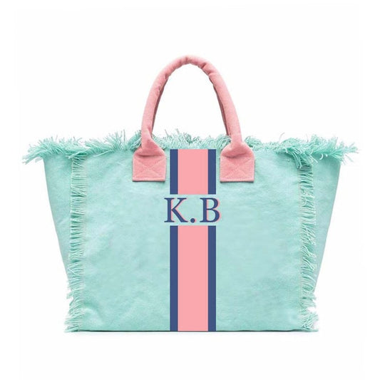 Stripe Print Tassel HandBag Customisable
