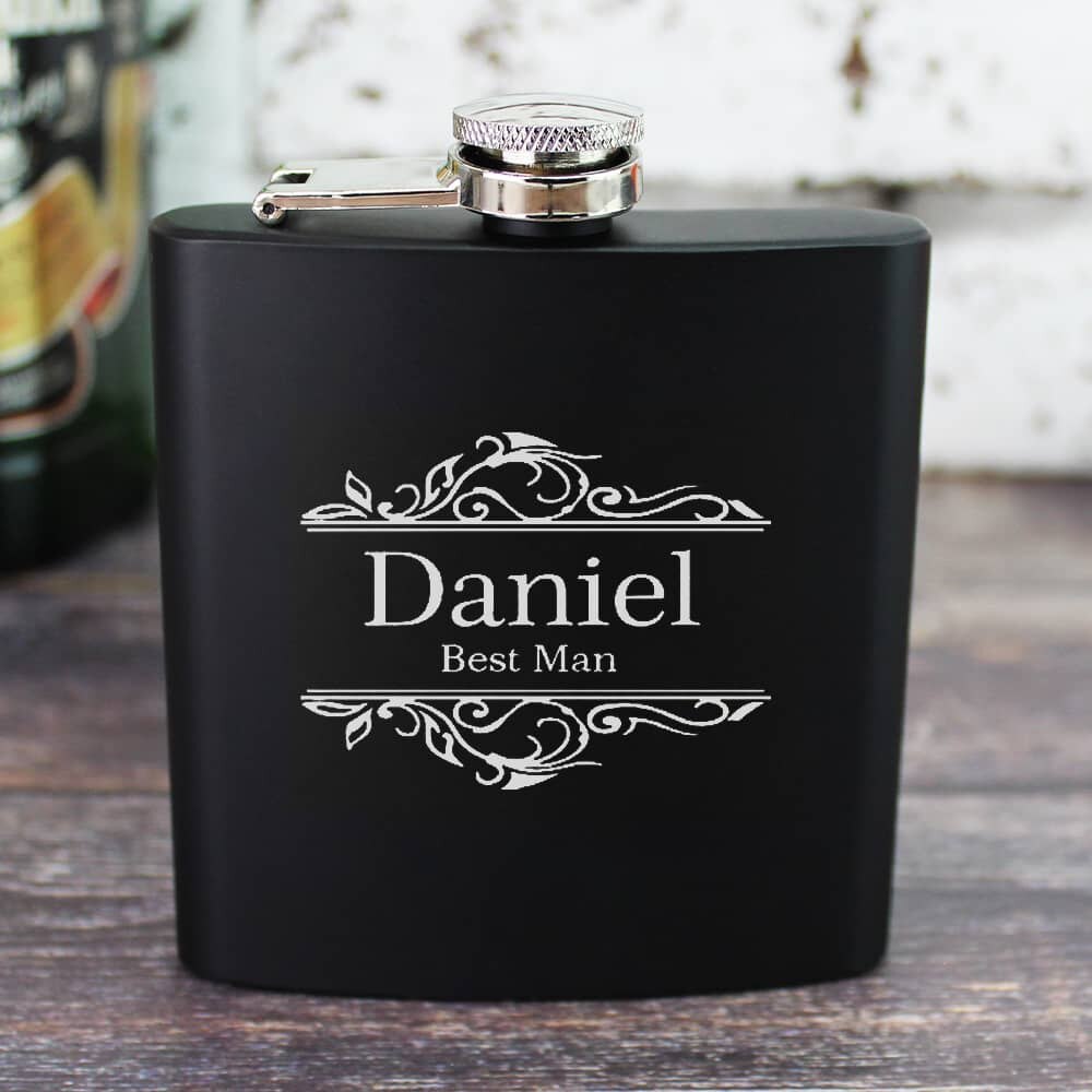 Personalised 6OZ Pocket Portable Stainless Steel Hip Flask