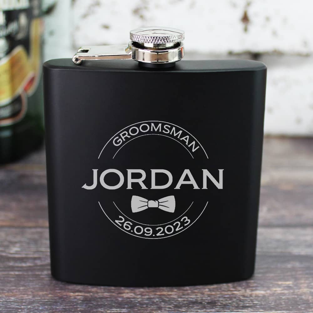 Personalised 6OZ Pocket Portable Stainless Steel Hip Flask