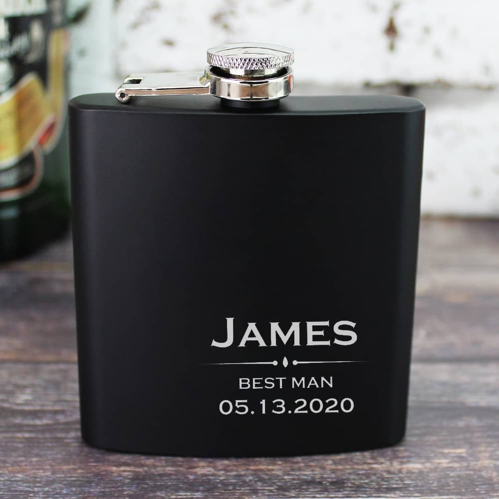 Personalised 6OZ Pocket Portable Stainless Steel Hip Flask