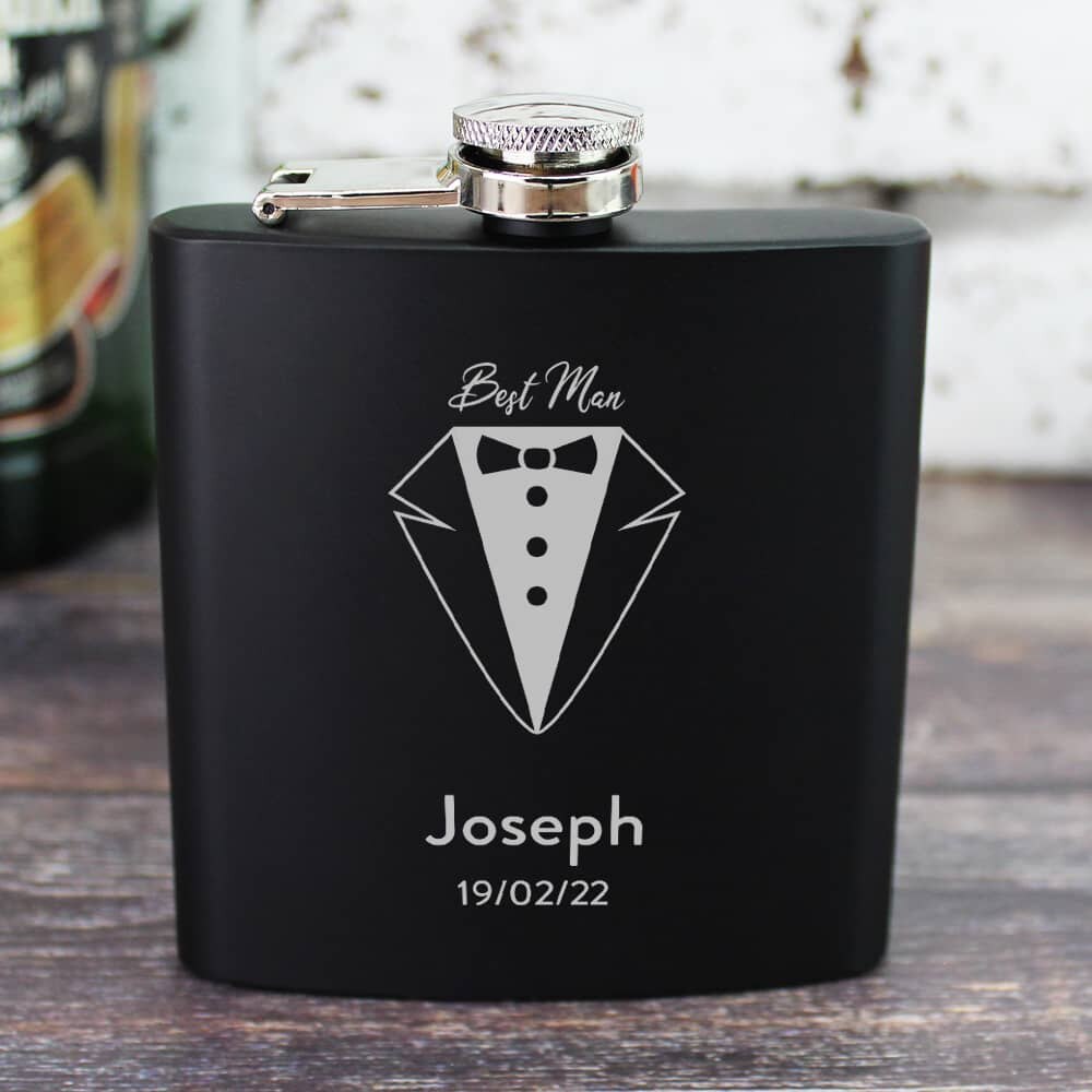 Personalised 6OZ Pocket Portable Stainless Steel Hip Flask