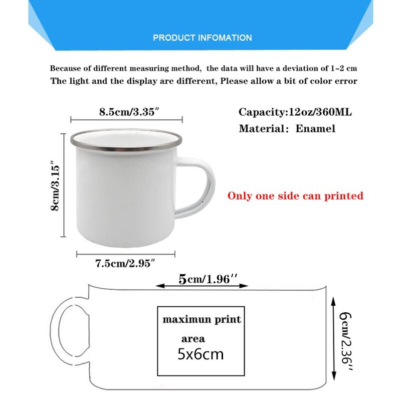Rainbow Rustic Mug Birthdayl Personalised Enamel Mug