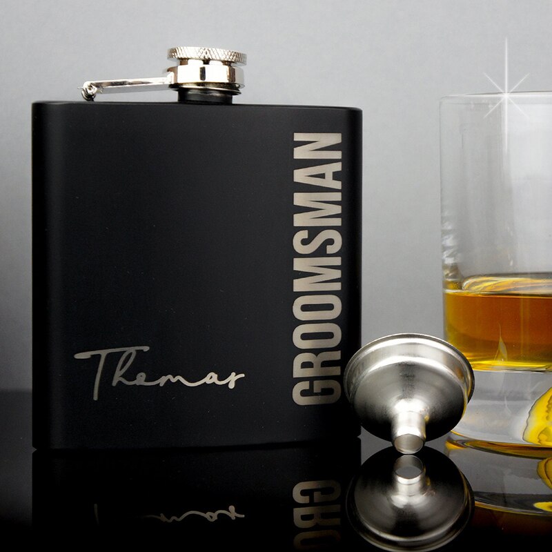 Personalised 6OZ Pocket Portable Stainless Steel Hip Flask