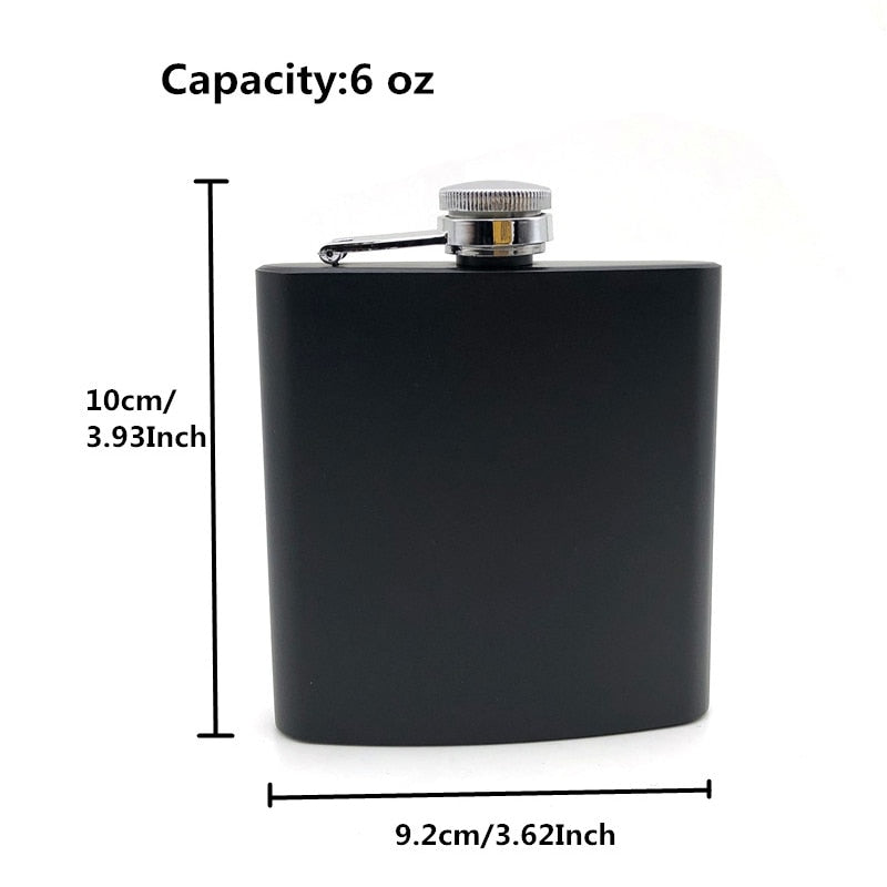Personalised 6OZ Pocket Portable Stainless Steel Hip Flask