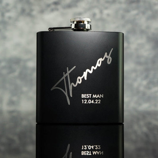 Personalised 6OZ Pocket Portable Stainless Steel Hip Flask