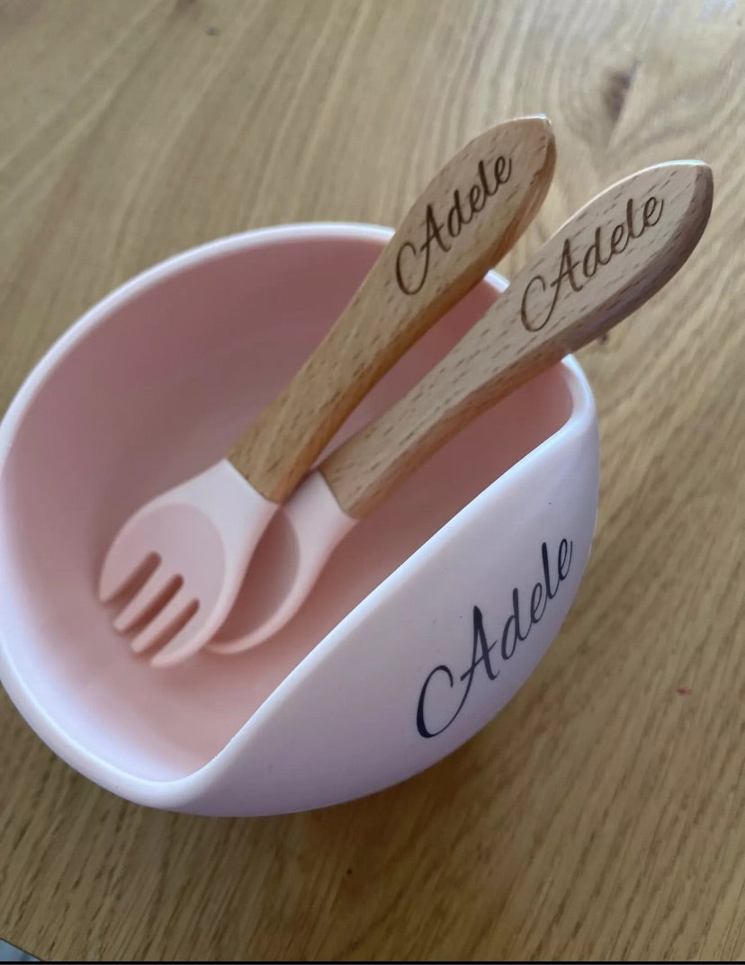 4pcs Baby kids Personalised Silicone First Stage Self Feed.