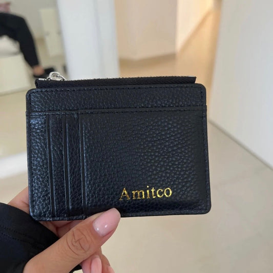 Genuine Leather Customised Pebbled Wallet ID Coin Purse