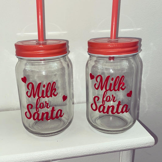 X2 Milk For Santa Tumbler Glasses