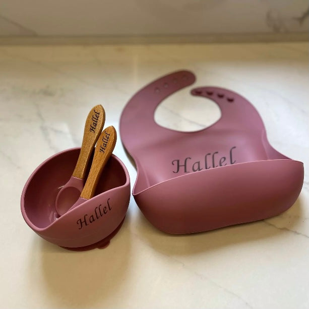 4pcs Baby kids Personalised Silicone First Stage Self Feed.